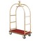 Global Industrial Gold Stainless Steel Bellman Cart Curved Uprights 6 Rubber Casters, 41-1/4L x 24W x 73H 985118GD - alternate 1